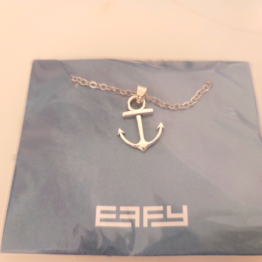Effy 18" Silver Anchor Necklace